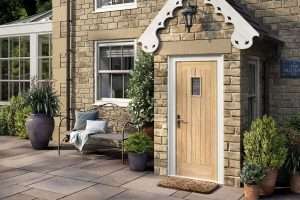 Cottage 1L Unfinished Oak External Door - LPD Doors