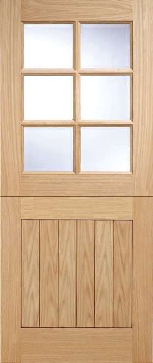 Cottage Stable 6L Unfinished Oak Internal Door - LPD Doors