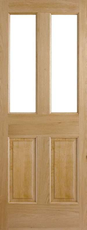 Malton 2L External Unfinished Oak External Door - LPD Doors