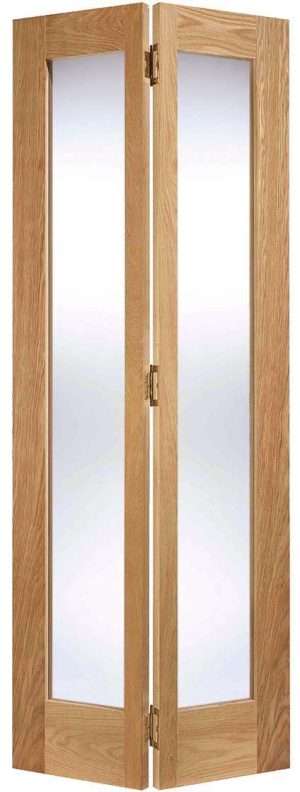 Pattern 10 Bi-Fold Unfinished Oak Internal Door - LPD Doors