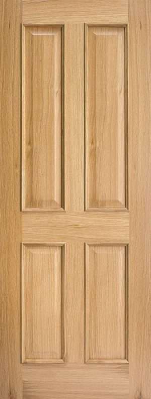 Regency 4P RM2S Unfinished Oak Internal Door - LPD Doors