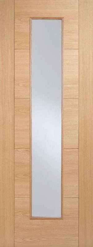 Vancouver 1L Long Light Pre-Finished Oak Internal Door - LPD Doors