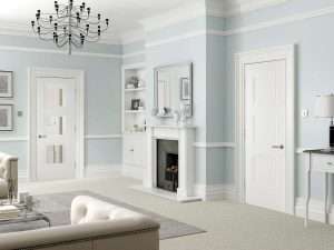 Amsterdam Primed Plus White Fire Internal Door - LPD Doors