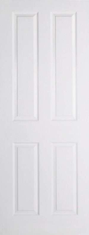 Textured 4P Primed White Internal Door - LPD Doors