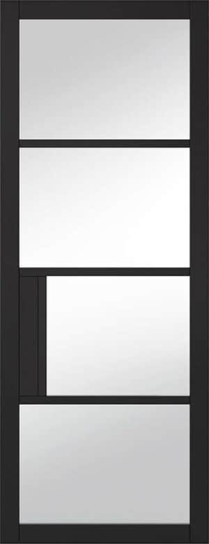 Chelsea 4L Clear Primed Plus Black Internal Door - LPD Doors