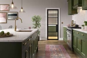 Chelsea 4L Reeded Primed Plus Black Internal Door - LPD Doors