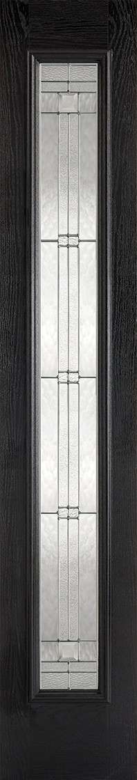 Sidelight 1L Elegant Pre-Finished Black Front Face With White Inside Face and Edges External Door - LPD Doors