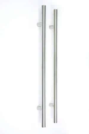 Circular Pull Handle Set Polished Stainless Steel Door - LPD Doors