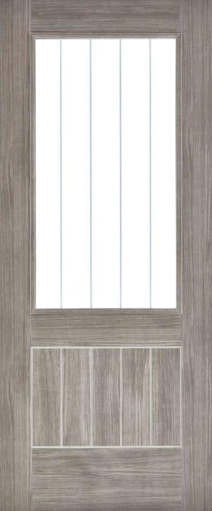 Mexicano Laminated Glazed Light Grey Laminated Internal Door - LPD Doors