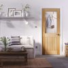 Oak Belize 1 Light With Silkscreen Glass (Half Light) Internal Door - LPD Doors - Image 2