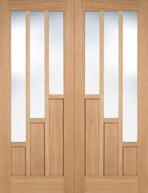 Coventry Pair Unfinished Oak Internal Door - LPD Doors