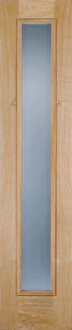 Sidelight 1L Frosted Unfinished Oak Internal Door - LPD Doors