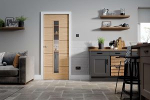 Lille 1L Pre-Finished Oak Internal Door - LPD Doors