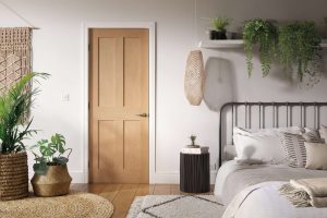 London 4P Unfinished Oak Internal Door - LPD Doors