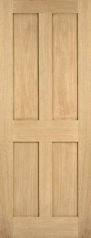 London 4P Unfinished Oak Internal Door - LPD Doors