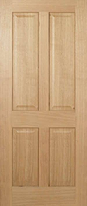 Regency 4P Unfinished Oak Internal Door - LPD Doors