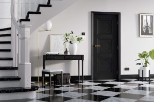 Antwerp 3P Primed Black Fire Internal Door - LPD Doors