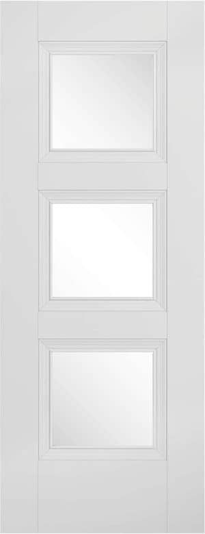 Amsterdam 3L Primed Plus White Internal Door - LPD Doors