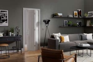 Mexicano Bi-fold Primed White Internal Door - LPD Doors