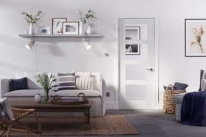 Shaker 4L Primed White Internal Door - LPD Doors