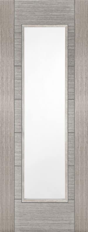 GREY LAMINATE CORSICA INTERNAL DOOR 1 LIGHT OBSCURE GLAZED FD30 - Mendes Doors