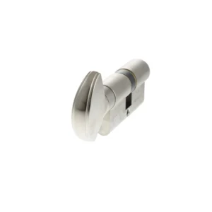 AGB Euro Profile 5 Pin Cylinder Key to Turn 30-30mm (60mm) - Satin Chrome