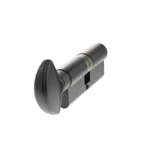 AGB Euro Profile 5 Pin Cylinder Key to Turn 35-35mm (70mm) - Matt Black