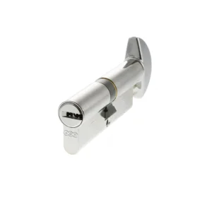 AGB Euro Profile 15 Pin Cylinder Key to Turn 40-40mm (80mm) - Polished Chrome