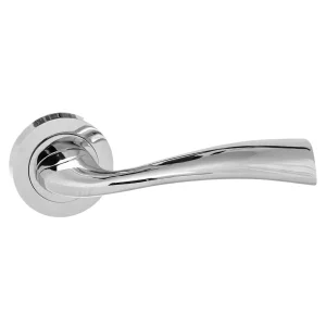 Eco Wave Aluminium Lever on Round Rose - Polished Chrome