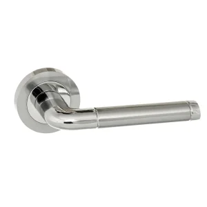 Eco Ocean Aluminium Lever on Round Rose - Satin Chrome/Polished Chrome