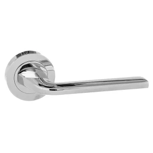 Eco Surf Aluminium Lever on Round Rose - Polished Chrome