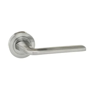 Eco Surf Aluminium Lever on Round Rose - Satin Chrome