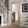 Internal Oak Suffolk Pattern 10  Door (Clear Etched Glass) - XL Joinery Doors - Image 3