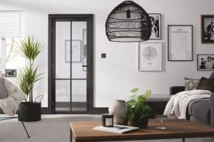 Black Liberty Glazed Internal Door - LPD Doors