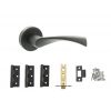 Atlantic Colorado Dorpac (2.5" Latch, 3"x2" Hingesx3) - Matt Black