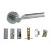 Atlantic Hawaii Dorpac (3" Latch, 3"x2" Hingesx3) - Satin Chrome/Polished Chrome