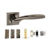 Atlantic Oklahoma Dorpac (3" Latch, 3"x2" Hingesx3) - Black Nickel