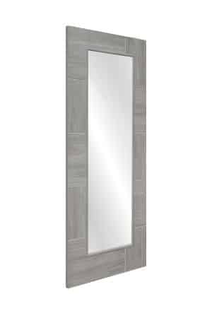 Internal Laminate White Grey Ravenna Door with Clear Glass - XL Joinery Doors