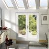 La Porte French Door in Pre-Finished External White Door (Brass Hardware) - XL Joinery Doors - Image 2