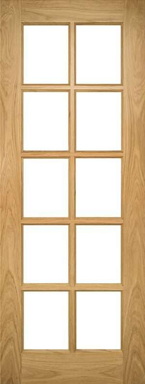 Bristol Unfinished Oak Bevelled Glaze Internal Door - Deanta Doors