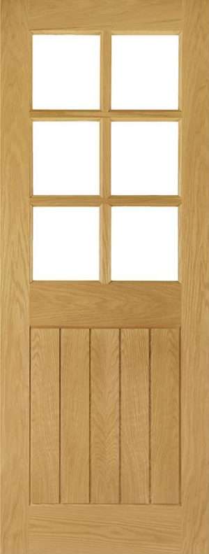 Ely Prefinished Oak Bevelled Glaze (6L) Internal Door FSC - Deanta Doors