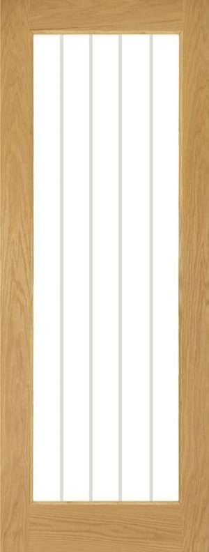 Ely Prefinished Oak Glazed (1L Full) Internal Door FSC - Deanta Doors