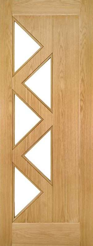 Ely Prefinished Oak Glazed (5L) Internal Door FSC - Deanta Doors