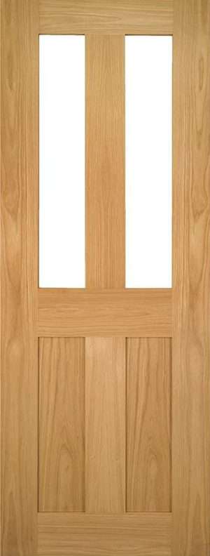 Eton Unfinished Oak Glazed Internal Door - Deanta Doors