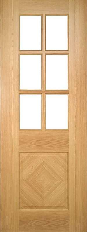 Kensington Prefinished Oak Bevelled Glaze Internal Door FSC - Deanta Doors