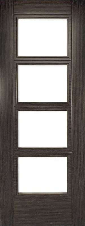 Montreal Dark Grey Ash Glazed FD30 Internal Door FSC - Deanta Doors