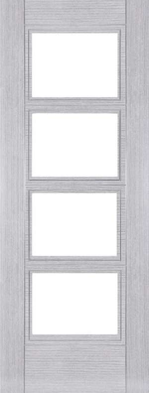 Montreal Light Grey Ash Glazed FD30 Internal Door FSC - Deanta Doors