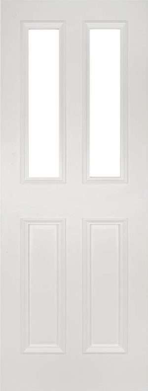 Rochester White Primed Glazed Internal Door - Deanta Doors