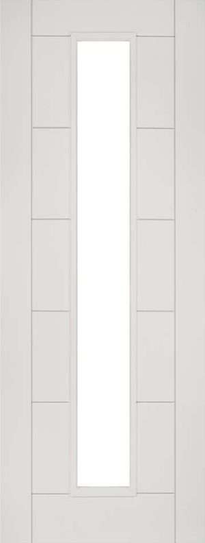 Seville White Primed Glazed Internal Door 1L - Deanta Doors