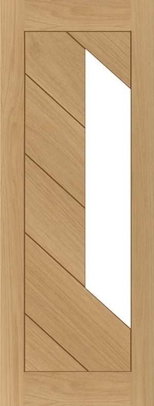 Torino Prefinished Oak Glazed FD30 Internal Door FSC - Deanta Doors